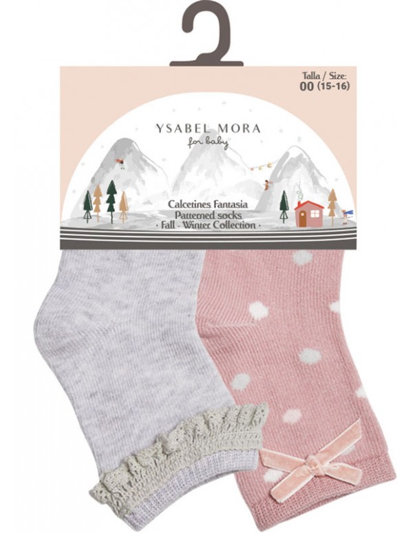 Pack 2 calcetines para bebe Ysabel Mora