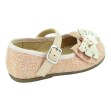 Bailarinas niña de lino con adorno puntera