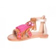Sandalias niña con flecos y refuerzo de talon