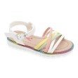 Sandalias niña baratas blanco y rosa