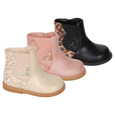 Botines niña con corazones