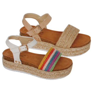 Sandalia con cuña de esparto
