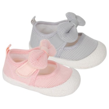 Merceditas de lona con lazo