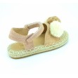 Sandalia niña con pompones