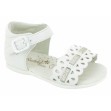 Sandalias niña blanca y plata