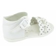 Sandalias niña blanca y plata